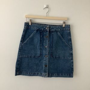 Forever 21 Denim A-Line Mini Skirt Women Blue jeans size US30